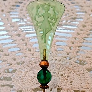 Antique Victorian Intaglio Etched Hat Pin